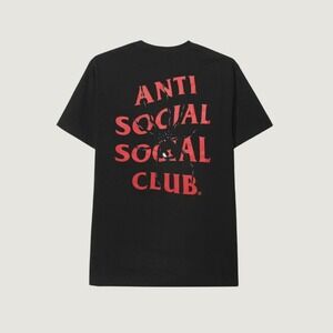 Anti Social Social Club T-Shirt Black Widow Spider Black Small